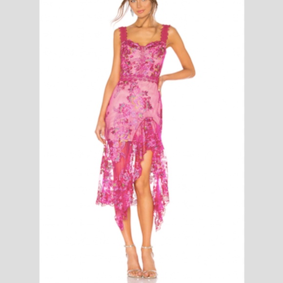 Bronx And Banco Dresses Eva Midi Dress In Fuchsia Poshmark